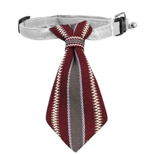 Croci Stropdas Hond Bordeauxrood