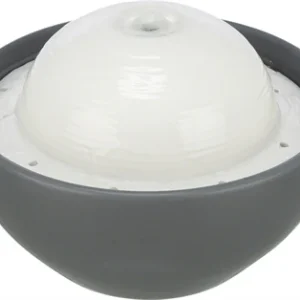 Trixie Vital Dome Drinkfontein Keramiek Grijs / Wit