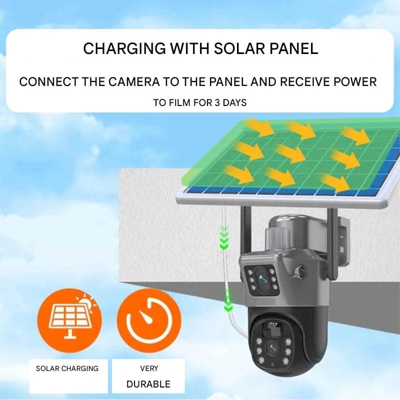 DualGuard Solar 4K - Draadloze beveiligingscamera met zonnepaneel en 360° rondomzicht - Afbeelding 7