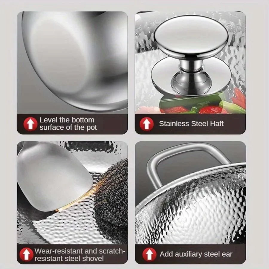 PANVION – Premium titanium wok met ronde bodem voor inductiekookplaten en moeiteloos roerbakken - Afbeelding 7