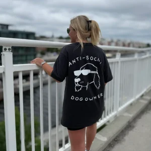 Vintage Black T-shirt - Anti-Social Dog Owner