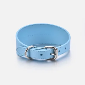 Babyblauwe Brede Hondenhalsband