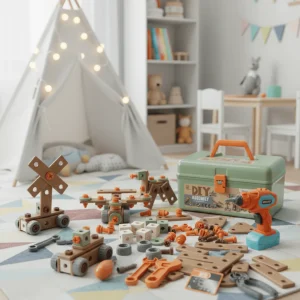 BUILDMASTER – 100-delige gereedschapsset voor creatieve kinderen vanaf 3 jaar