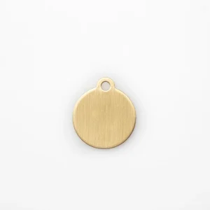 Gegraveerde Hondentag - Messing Cirkel