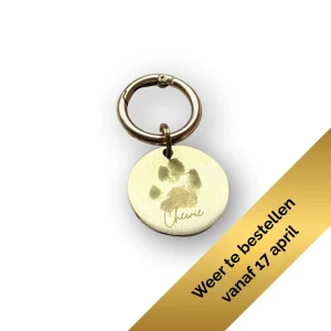 Hondenpenning - Naam + Pootafdruk (3cm)