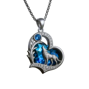 Wolf en Maan Ketting