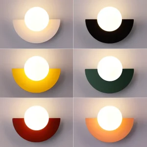 Kleurrijke Moderne Halve Maan Wandlamp