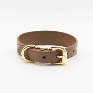Mocha Brown Dog Collar Thin