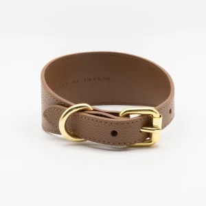 Mocha Brown Dog Collar Wide