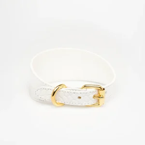 Witte Krokodillenhalsband Breed